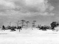 Asisbiz Vought F4U 4B Corsair VMF 114 White 105 and 106 line up at Okinawa June 1945 01