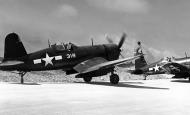 Asisbiz Vought F4U 4B Corsair VMF 114 White 318 taxing at Okinawa June 1945 01