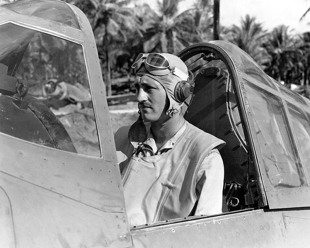 Aircrew USMC 1st Lt Francis Pierce Vought F4U 1 Corsair VMF 212 Guadalcanal 1943 01