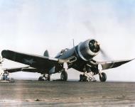 Asisbiz Vought F4U-1 Corsair of Marine Fighting Squadron 213 (VMF 213) Hell Hawks aboard USS Copahee (ACV 12) 29th Mar 1943 01