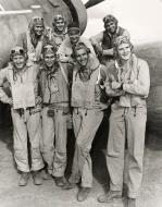 Asisbiz Aircrew USMC VMF 214 Black Sheep pilots at Vella Lavella 5th Jan 1944 01