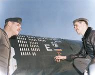 Asisbiz VMF 214 Black Sheep Maj William M Lundin making Capt Jimmy Thatch skipper of USS Sicily a honorary member 31st Jan 1951 NARA 02
