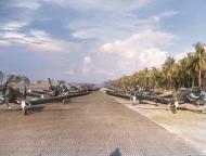 Asisbiz VMF 214 Maj Boyington lead the first fighter sweep with Navy Hellcats and RNZAF P 40's from Bougainville over Rabaul 19th Dec 1943 01