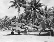 Asisbiz Vought F4U 1A Corsair VMF 214 Black Sheep White 93 1st Lt Rolland N Rinabarger being filmed Bougainville 1943 03