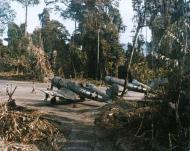 Asisbiz Vought F4U 1D Corsair VMF 214 Black Sheep White 735 BuNo 17735 and 795 BuNo 17795 Bougainville 1944 01