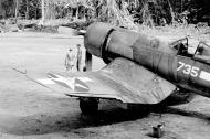 Asisbiz Vought F4U 1D Corsair VMF 214 Black Sheep White 735 BuNo 17735 and 795 BuNo 17795 Bougainville 1944 02