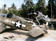 Asisbiz Vought F4U 1D Corsair VMF 214 Black Sheep White 840 USN Bureau No 17840 background Bougainville 1944 01