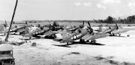 Asisbiz Vought F4U 1D Corsairs VMF 214 Black Sheep USN Bureau No 17837 under repairs Bougainville 1944 01