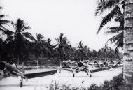 Asisbiz Vought F4U 1D Corsairs VMF 214 Black Sheep taxing Bougainville 1943 01