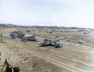 Asisbiz Vought F4U 4 Corsair VMA 312 1MAW WR10 WR19 WR3 WR13 during Operation Birthday mission with VMF 214 WE foreground Korea 10th Nov 1951 01