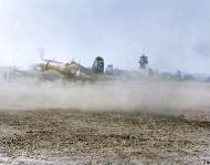 Asisbiz Vought F4U 4B Corsair VMF 214 Black Sheep WE10 part of 1MAW after landing about to be rearmed Korea 01
