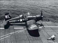 Asisbiz Vought F4U 4B Corsair VMF 214 Black Sheep WE11 off Korea circa 1951 01