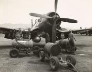 Asisbiz Vought F4U-5NL Corsair MAG 33 VMF(N) 214 WE24 repair center Korea circa 1950 01