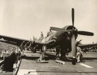 Asisbiz Vought F4U Corsair MAG 33 VMF(N) 214 WE15 aboard USS Sicily (CVE 118) Korea circa 1950 01