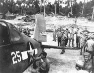 Asisbiz Vought F4U 1A Corsair VMF 216 W25 17736 with wounded Robert Marshall Torokina Bougainville 19th Dec 1943 05