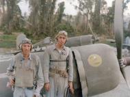 Asisbiz F4U Corsair 77th Naval Construction Battalion insignia on the cowling Bougainville Feb 1944 01