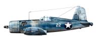 Asisbiz Vought F4U 1 Corsair VMF 222 White 22 Arkansas Traveler pilot 1st Lt Pappy Reid Midway Jun 1943 0A