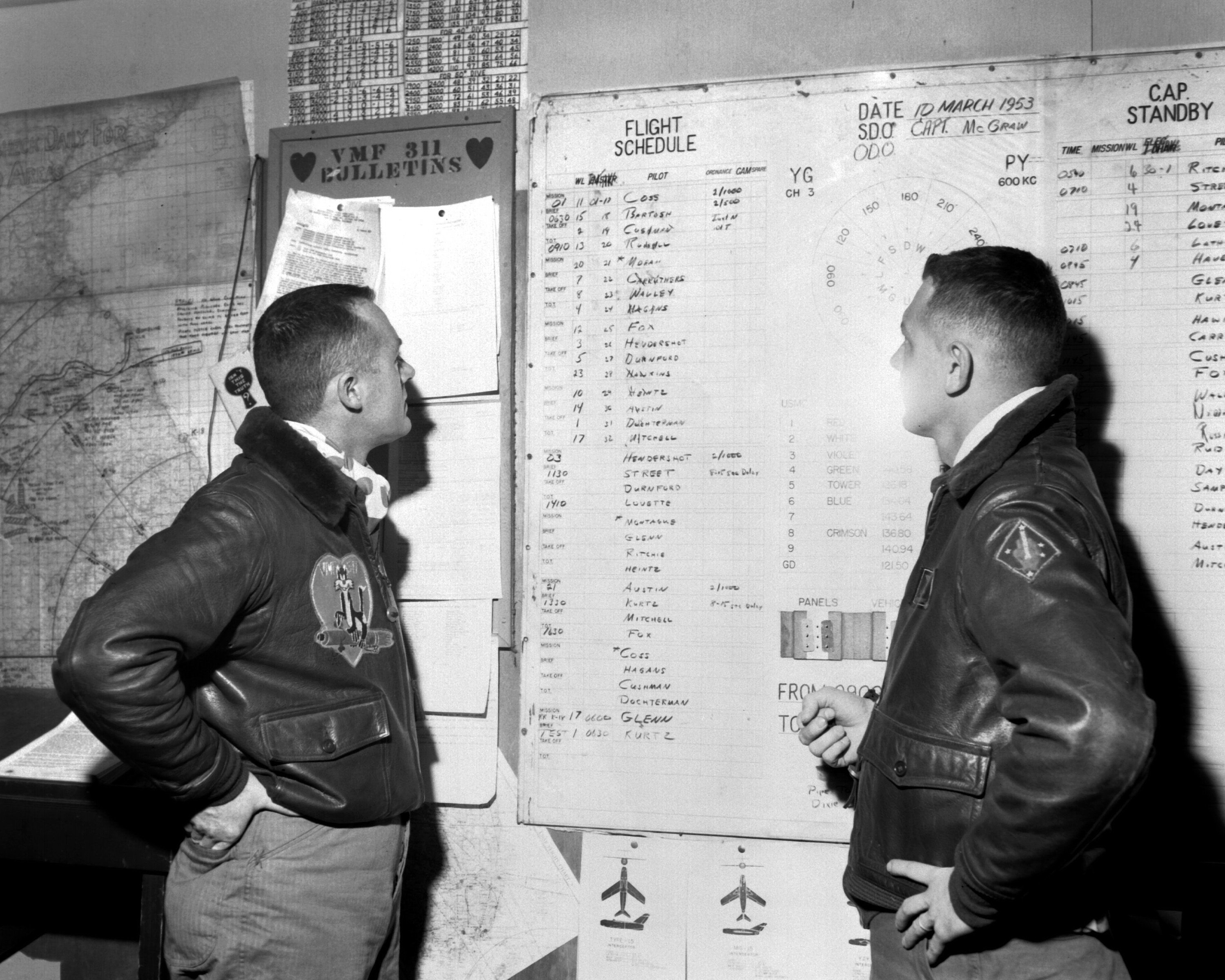 Aircrew VMF-311 Panther pilots Korea 10th March 1953 01