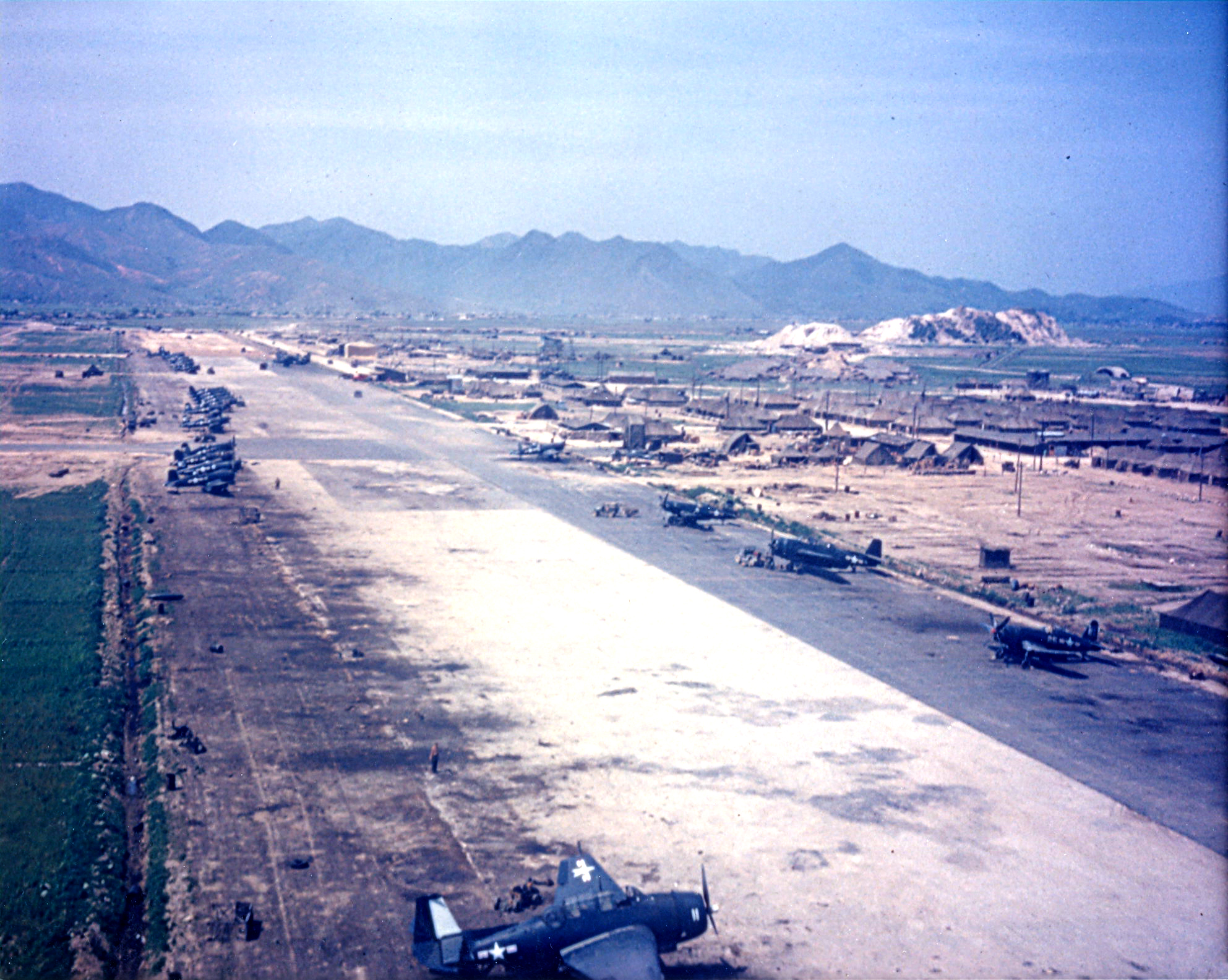 Vought AU 1 Corsair VMF 323 Deathrattlers based at K1 Pusan South Korea 1951 01