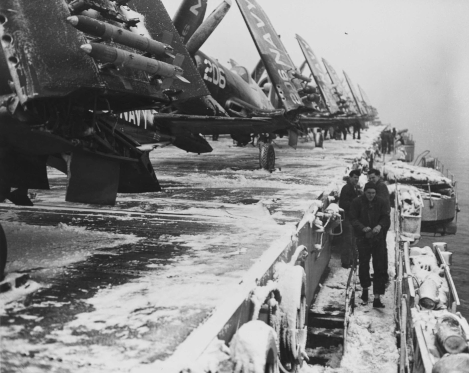 Vought F4U 4 Corsair VMF 323 BuNo 81150 CV 45 USS Valley Forge circa early 1951 01