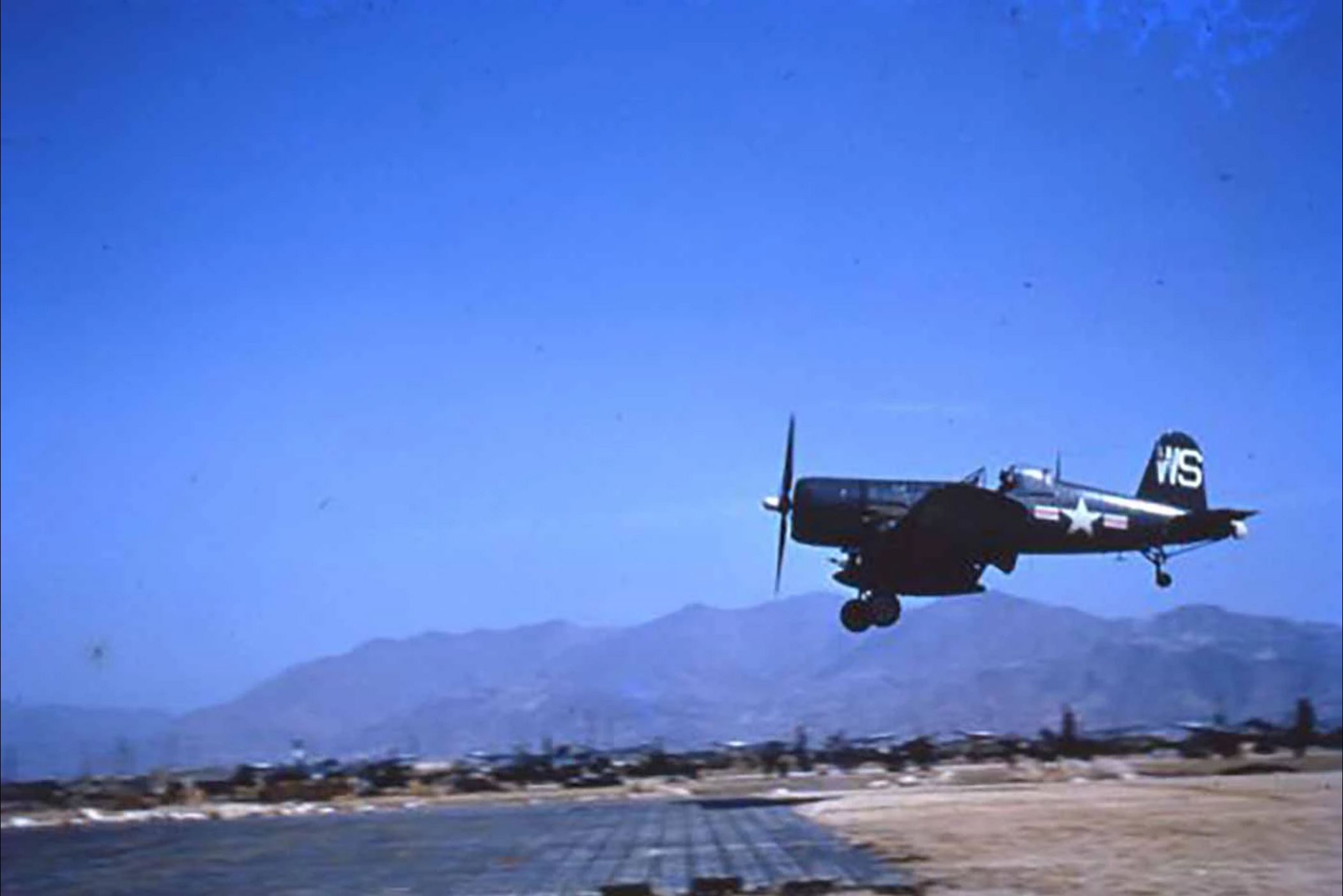 Vought F4U 4B Corsair VMF 323 White WSxx landing K1 South Korea circa 1951 01