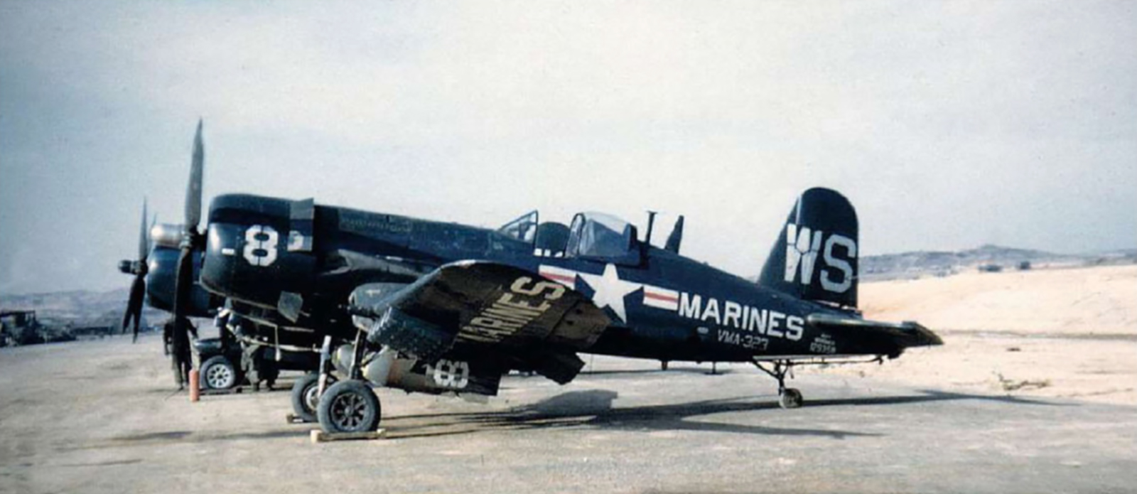 Vought F4U 5 Corsair VMA 323 White WS8 Korea 1952 01