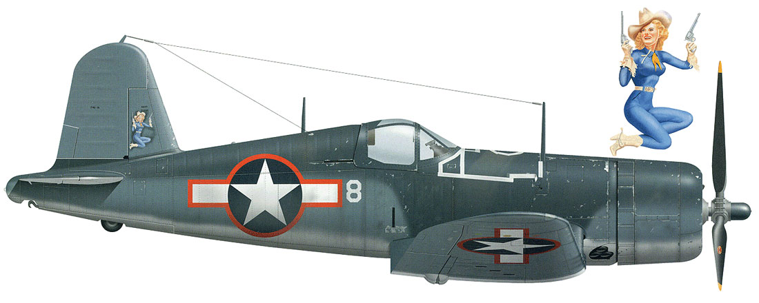 Asisbiz Vought F4U-1A Corsair VMF 422 White 8 Lt Robert