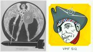 Asisbiz Marine Torpedo Bombing Squadron 143 (VMTB 143) Rocket Raiders and VMF-512 Pirates patch emblems 0A
