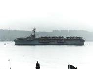 Asisbiz USS Gilbert Islands (CVE 107) moored off New York City 10th Nov 1953 01