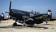 Asisbiz Vought F4U 5NL Corsair VMF(N) 513 White WF20 at Wonsan Korea 1951 01