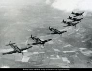 Asisbiz Boultan Defiant MkI RAF 264Sqn in formation over England late 1939