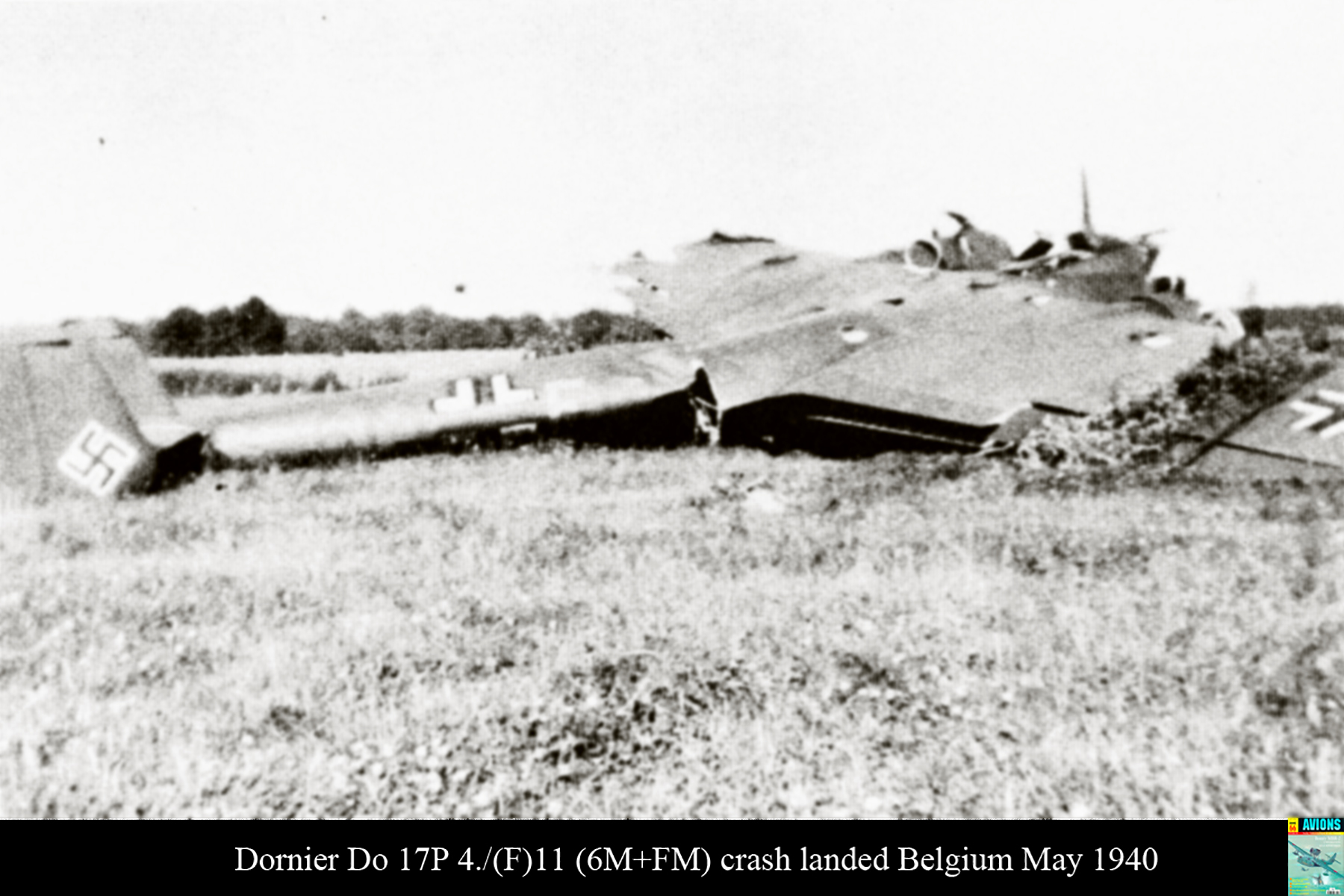 Dornier Do 17P 4.(F)AufklGr11 6M+FM crash landed Belgium May 1940 01
