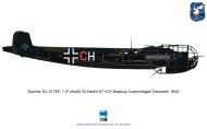 Asisbiz Dornier Do 217M1 1.(F)Nacht K7+CH Kastrup Copenhagen Denmark 1945 Warpaint 24 0A