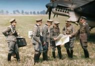 Asisbiz Field inspection of 3.(F)AufklGr11 by senior Luftwaffe officers with He 111 foreground at Neisse Poland 01