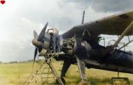 Asisbiz Henschel Hs 126 3.(H)21 P2+xL two seat reconnaissance aircraft under going engine maintenance France 1940 01