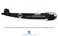 Asisbiz Dornier Do 217K7 Stkz RD+JF WNr 4407 used as a test bed to carry two LT F5B torpedos 1943 44 0A