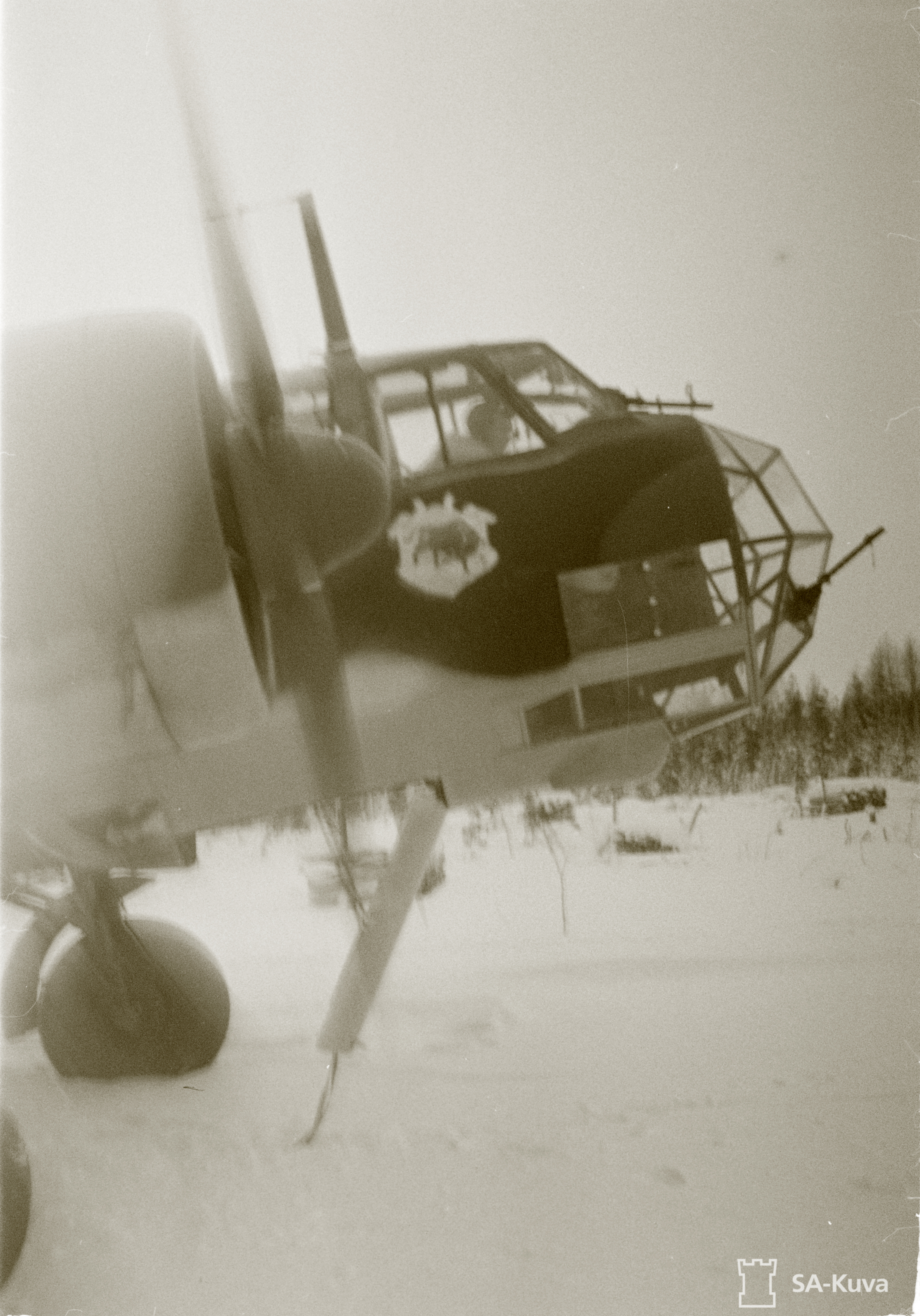 Dornier Do 17Z Lentolaivue 46 DNxx unit emblem at Mensuvaara Finland 10th Jan 1944 01