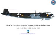 Asisbiz Dornier Do 217E5 6.KG100 6N+NP based at Toulouse Blagnac France Dec 1943 Mar 1944 WP24 0A