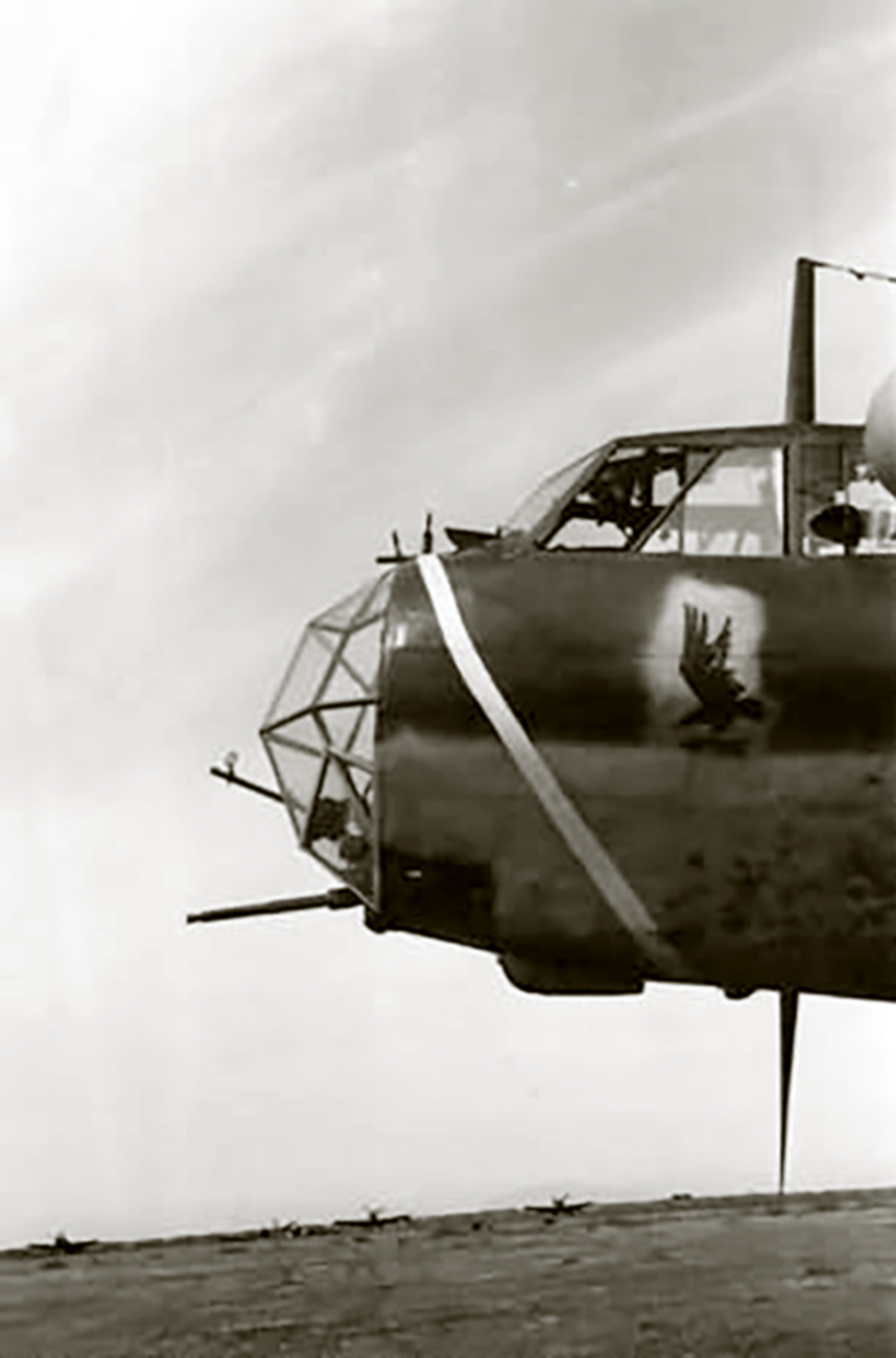 Dornier Do 17Z 1.KG2 showing the unit emblem left side Athen Tatoi 1941 01