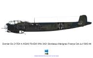 Asisbiz Dornier Do 217E4 4.KG40 F8+EM WNr 3421 Bordeaux Merignac France Oct Jul 1943 44 WP24 0A