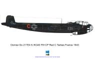 Asisbiz Dornier Do 217E4 6.KG40 F8+CP Red C Tarbes France 1943 Warpaint 24 0A