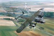 Asisbiz Artwork painting called height of battle depicting the air battle over Kent by Geoff Nutkins 0A