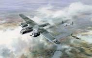 Asisbiz Dornier Do 17Z 1.KG76 flown by Oblt Robert Zehbe rammed by 504Sqn Ray Holmes painting by Geoff Nutkins 0A