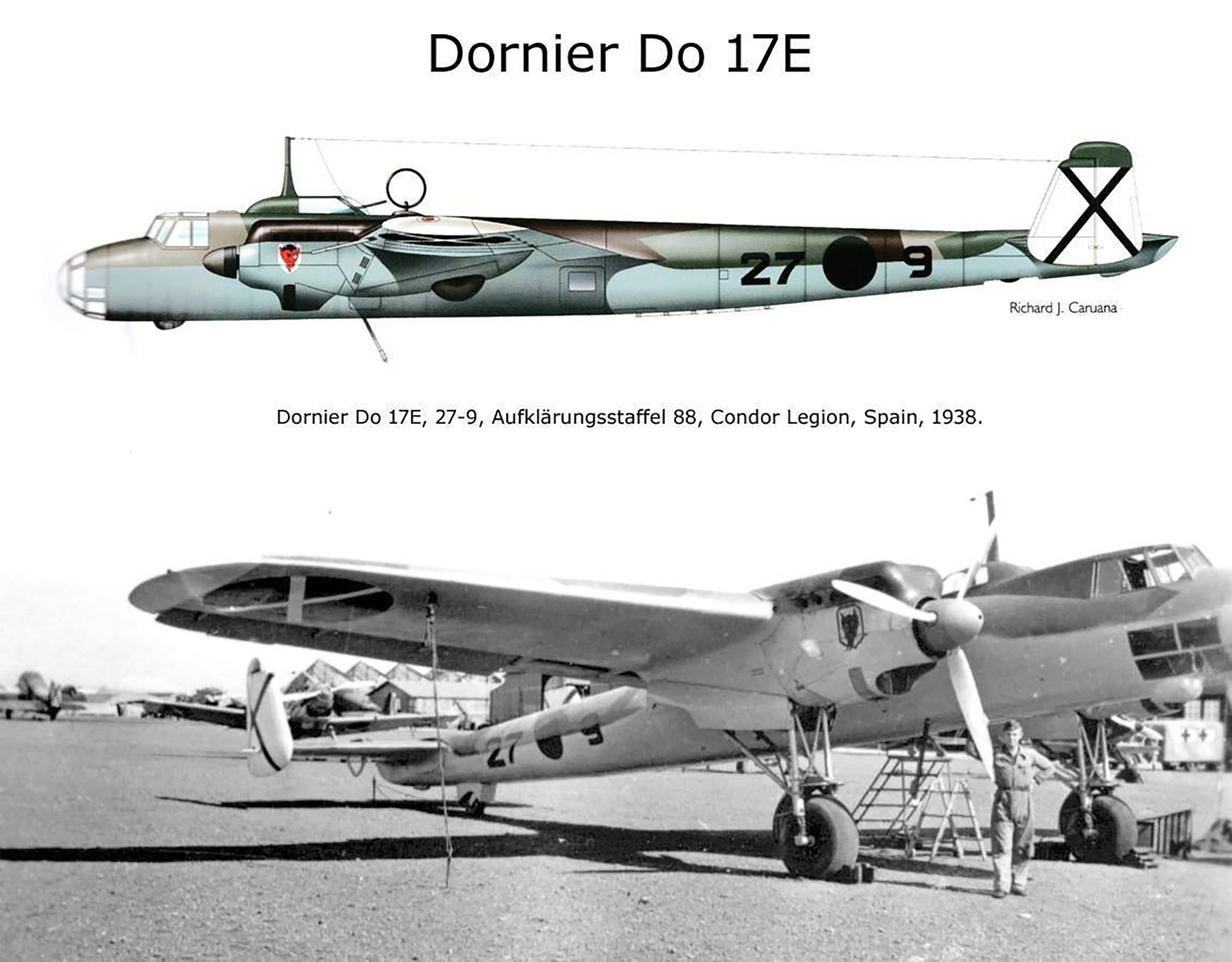 Dornier Do 17E1 Condor Legion Aufkl88 27x9 Spain 1938 0A