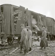 Asisbiz Finnish rail supplies destroyed by a Soviet air raid on the Kemi railway yard 10th Oct 1941 165383