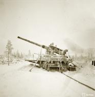 Asisbiz Finnish railway artillery on the Murman line 8km north of Lumbusi Karhumaki 15th Jan 1942 69956