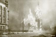 Asisbiz Sortavala Lutheran Church burns after a Soviet bombing raid Sortavala 3rd Feb 1940 fu 3086