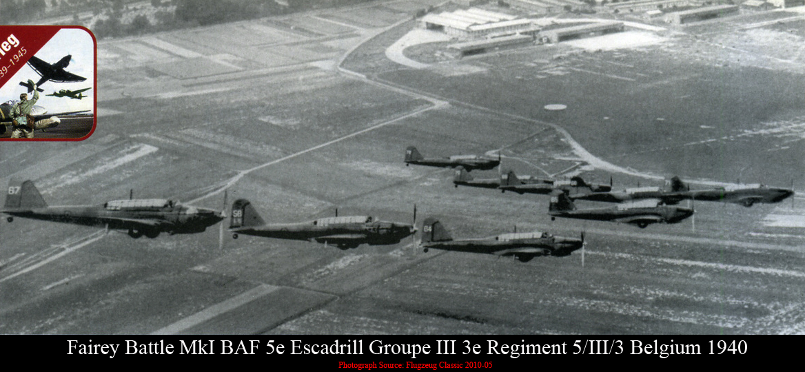Fairey Battle I BAF 5e Escadrill Groupe III 3e Regiment 5.III.3 Belgium 1940 01