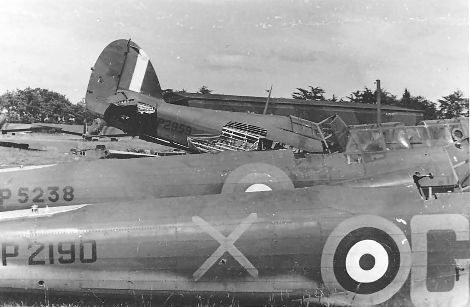 Fairey Battle I RAF 105Sqn GBX P2190 abandoned airframe Battle of France 01