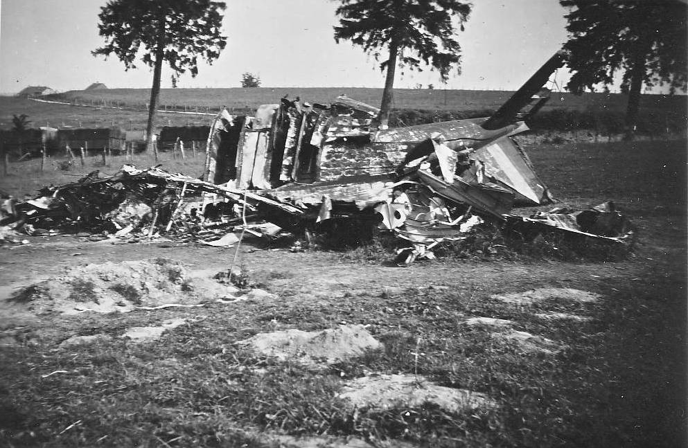 Fairey Battle I wreckage of a Fairley Battle shot down by the Wehrmacht France May 1940 01